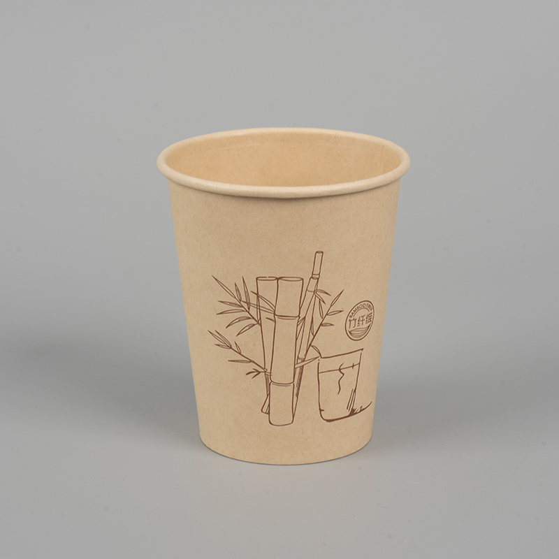Single layer disposable bamboo pulp hot cup