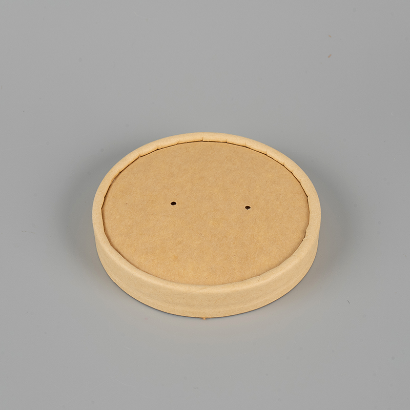Disposable kraft paper soup cup lid